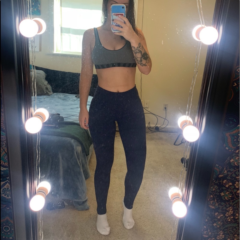 NWOT Blue Stretch Yoga Leggings